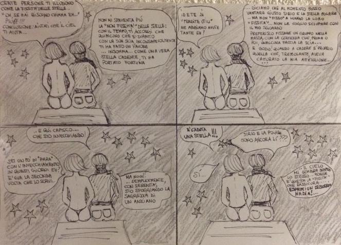 La vignetta disegnata da Sinoma. Io e lei insieme!